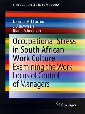 cover image of Occupational Stress in South African Work Culture